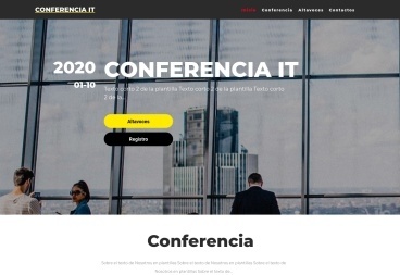 Plantilla web It conference de Business 