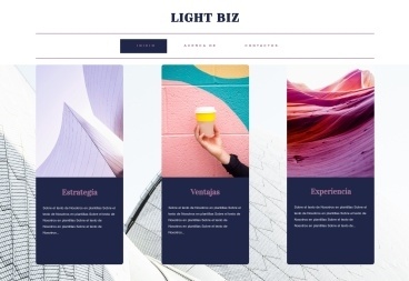 Plantilla web Light BiZ de Business 