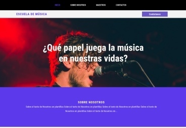 Plantilla web Music school de Education 