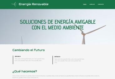 Plantilla web Renewable Energy de Energy 