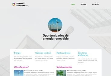 Plantilla web Renewable Energy 2 de Energy 