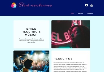Plantilla web Night Club de Entertainment 