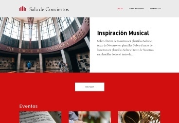 Plantilla web Concert Hall de Events 
