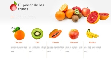 Plantilla web Power of Fruits de Food 