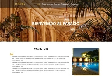 Plantilla web Luxury hotel de Hotels 