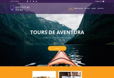 Plantilla web Adventure Tours de Landing+page 