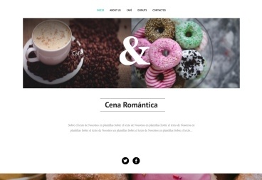 Plantilla web Coffee and donuts de Landing+page 