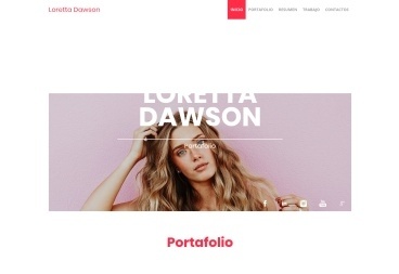 Plantilla web Loretta Dawson de Landing+page 