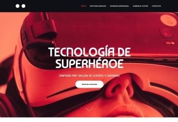 Plantilla web Superhero Technology de Landing+page 
