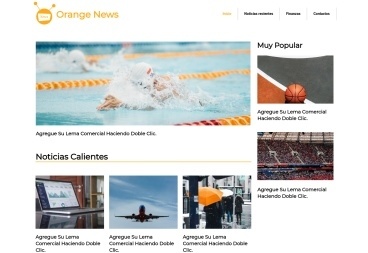 Plantilla web Orange News de Media 
