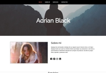 Plantilla web Adrian Black de Personal+page 