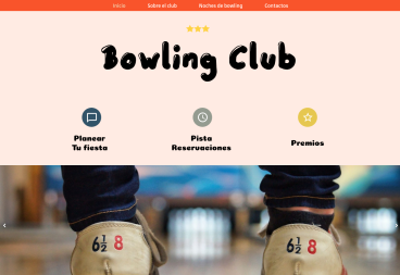 Plantilla web Bowlingclub de Sport 