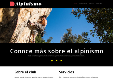 Plantilla web Climbing de Sport 